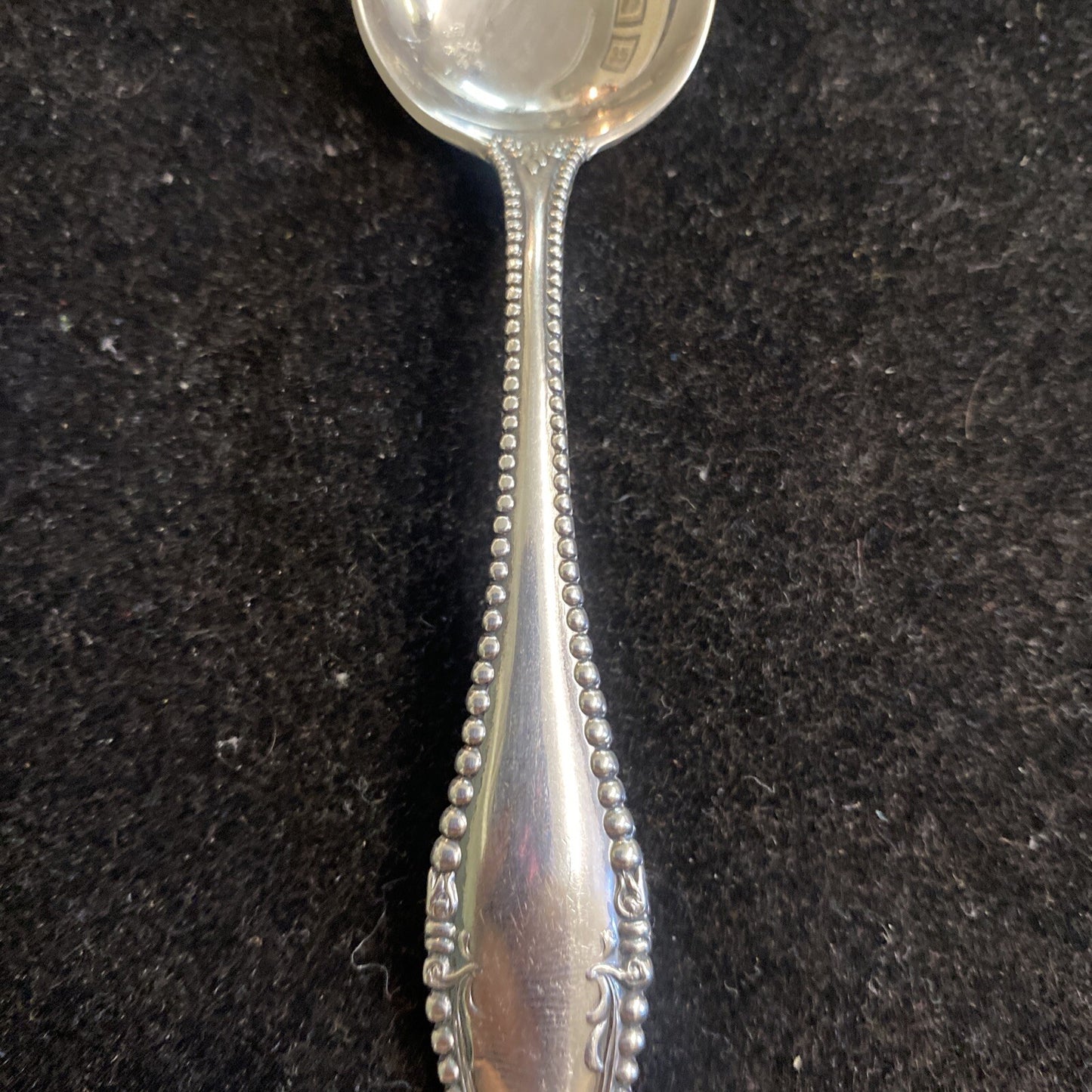 Pair of Towle Canterbury 5 3/4" Teaspoons 36.7g One Monogrammed 1893