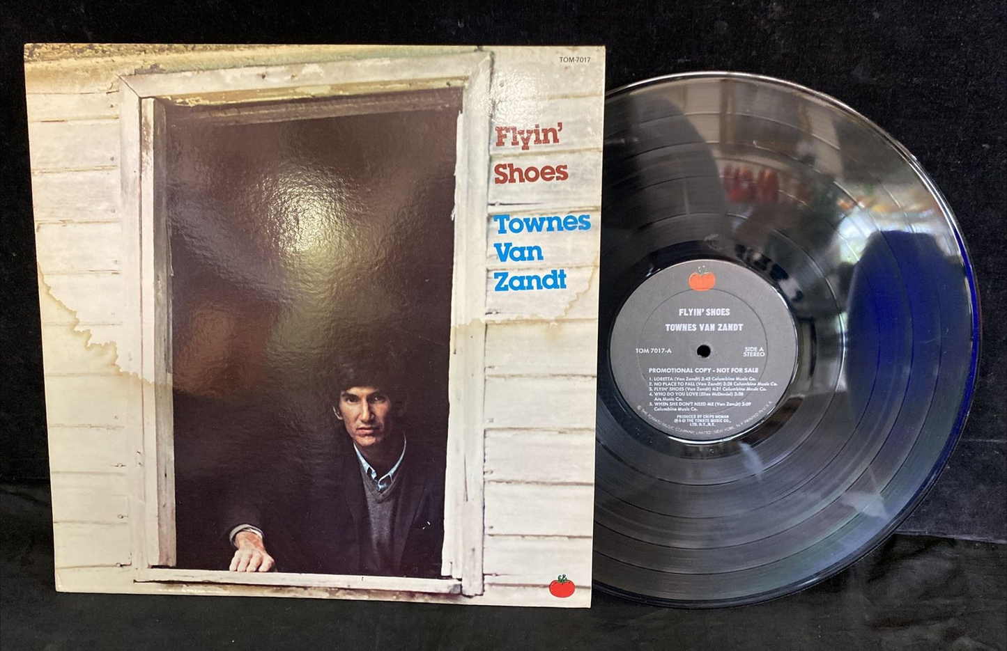 RARE PROMO VG/EX TOWNES VAN ZANDT Flyin' Shoes TOMATO LP TOM-7017