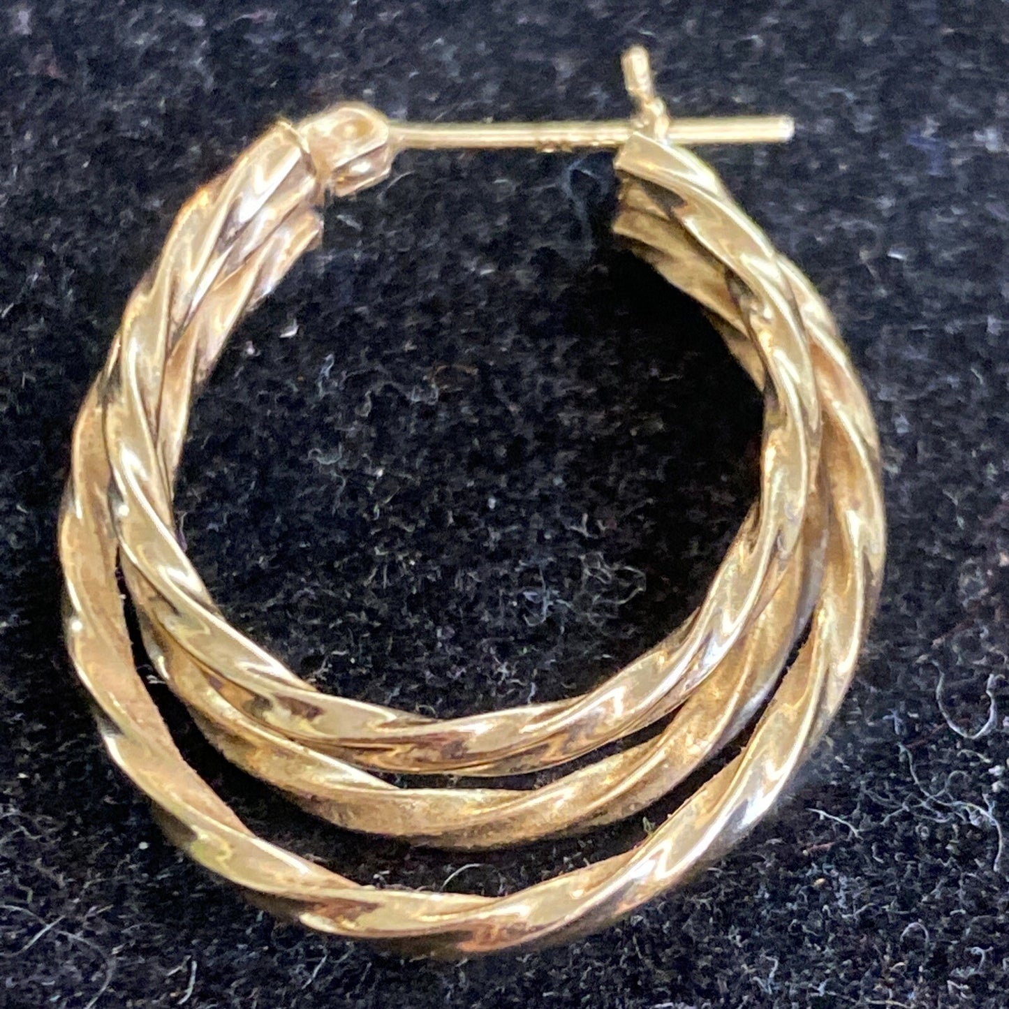 3.1g 14K Yellow Gold Double Hoop Earrings