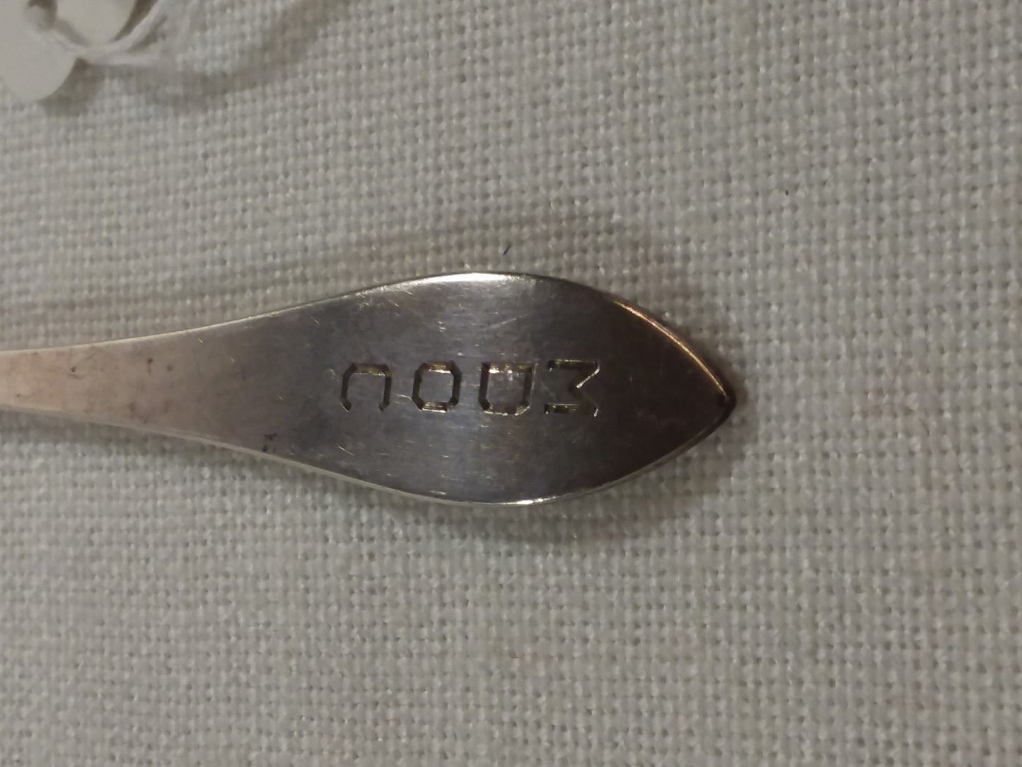 Whiting "Colonial" Oyster Fork Sterling Silver 5.75'' "Mono MDOC"  19.1g