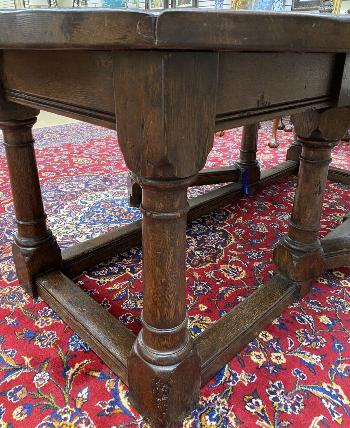 ANTIQUE 19th CENTURY ENGLISH OAK OVAL GATE LEG DROP LEAF DINING TABLE