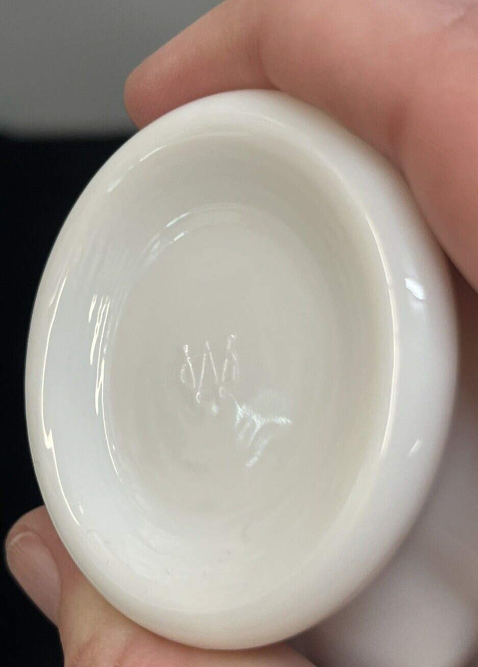 Set of 2 Westmoreland Paneled Grape Oyster Fruit Cocktail Bowls Milk Glass 2.75"