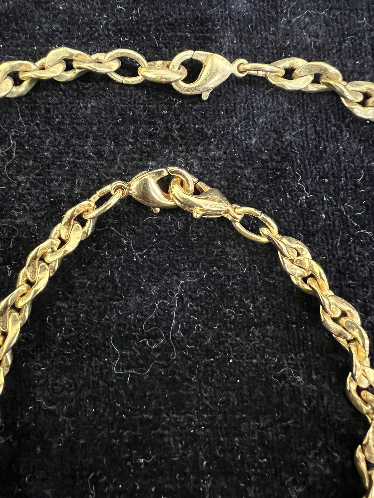 Camrose & Kross JBK gold Tone Rhinestone Paper Clip Chain Necklace 2 In One