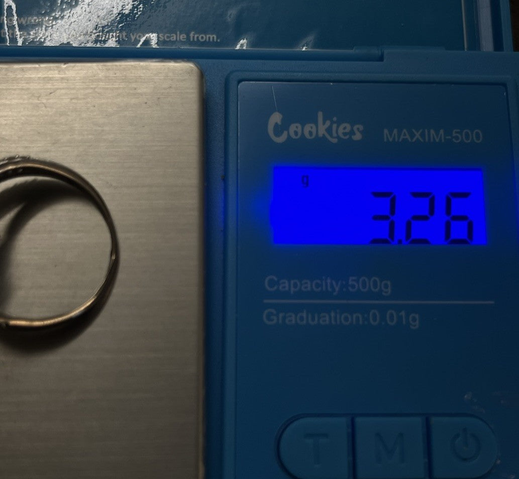 10k White Gold 1 CT TW Diamond Pear Shaped Ring 3.2g