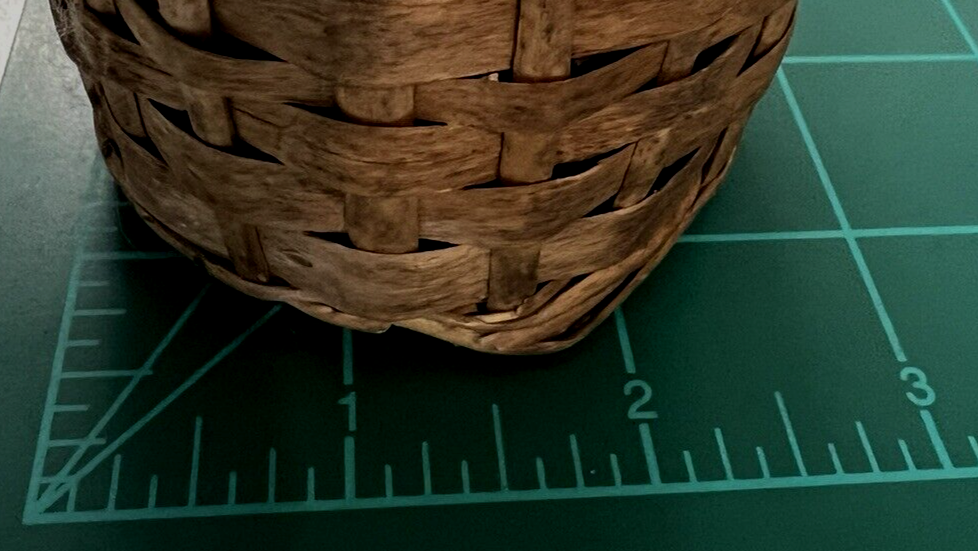 FRENCH ANTIQUE DEMIJOHN WICKER BOTTLE 11", GREEN GLASS, MADE IN FRANCE