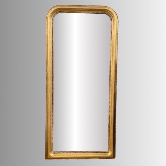 79" Tall French Louis Philippe Gold Framed Beveled Mirror 37.5” Wide #2