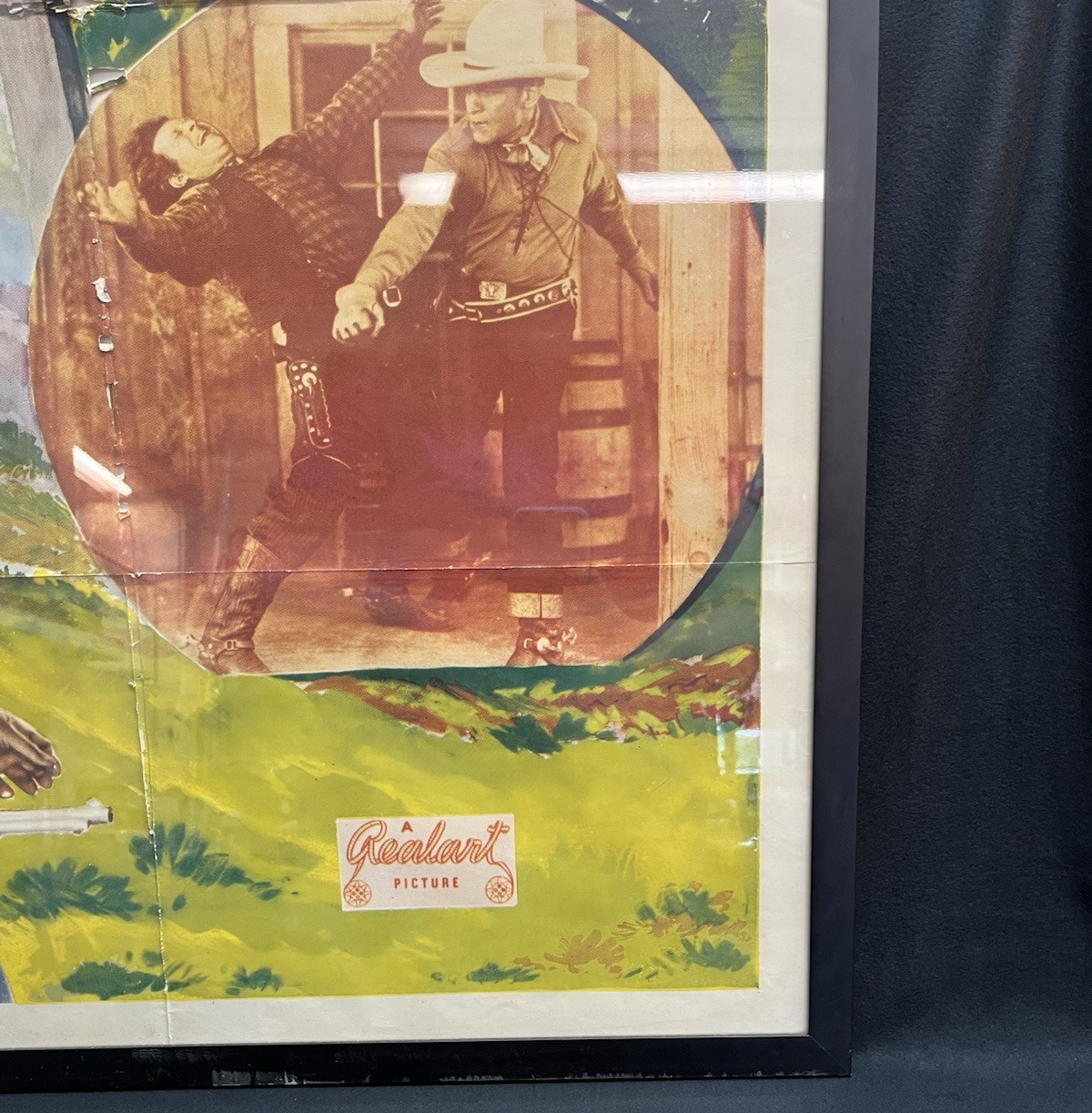 "When a Man Sees Red," w/ Buck Jones Framed Print, Realart Picture, Made in USA