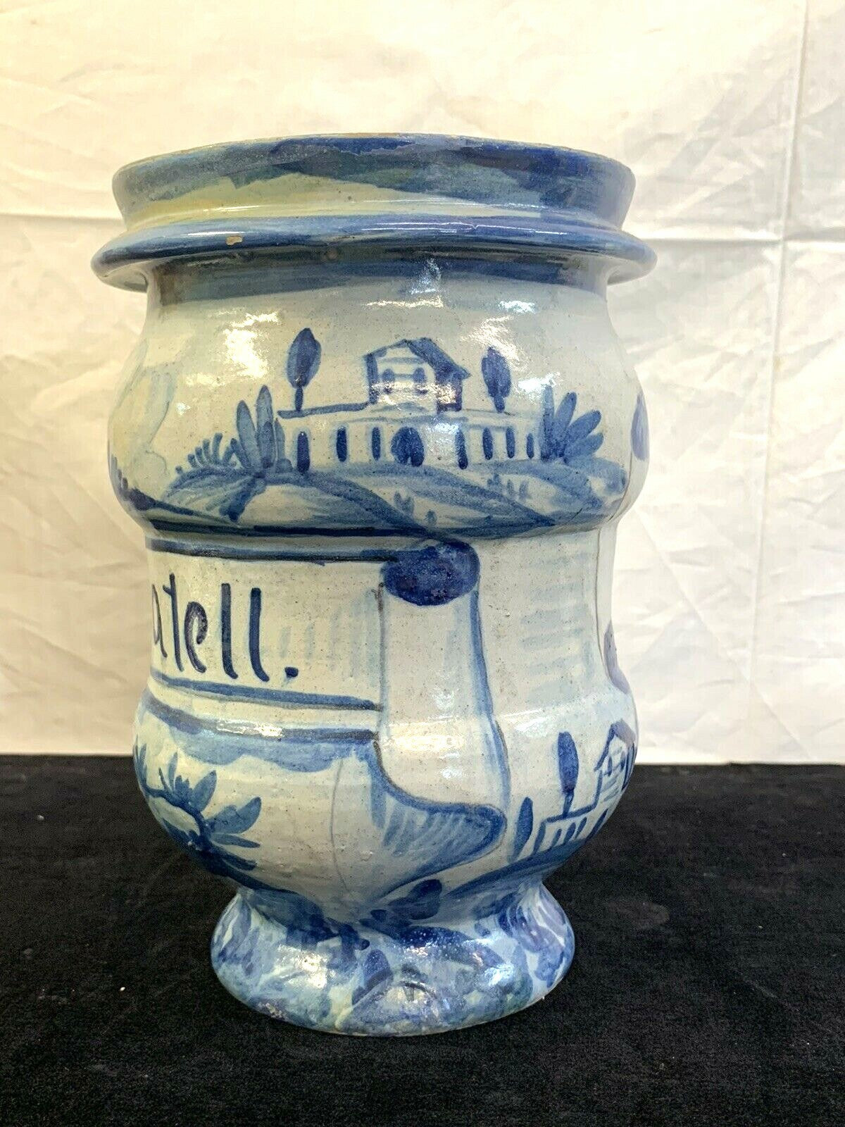 16th Century Italian Majolica Albarello Apothecary Jar by Luca Cambiaso Maiolica