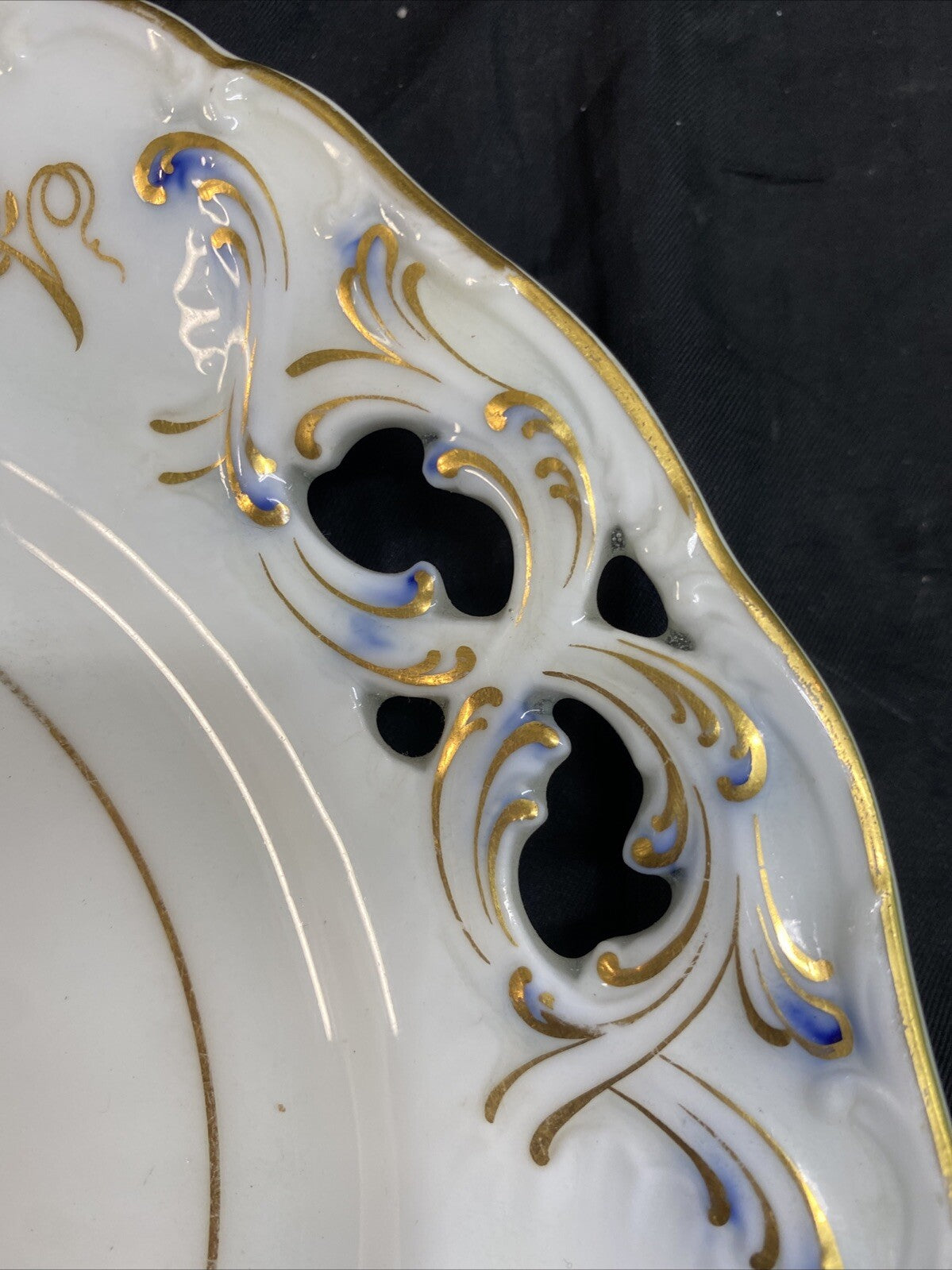 Davenport Longport Staffordshire Pierced 9 1/2" Salad Plates 4 Avail KM15