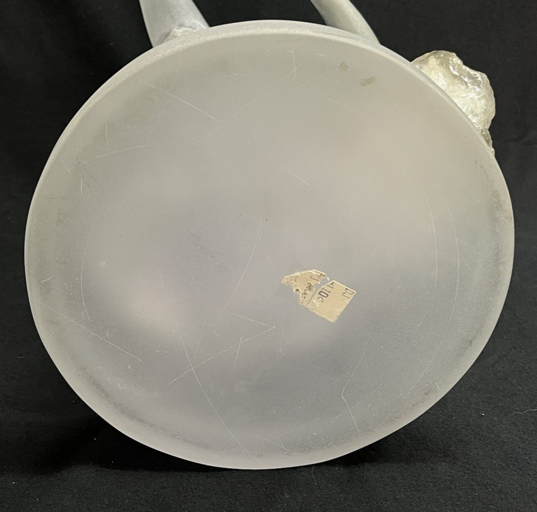 PB9 Donjo Clear Acrylic/Lucite Two Dolphins Swimming Sculpture Signed