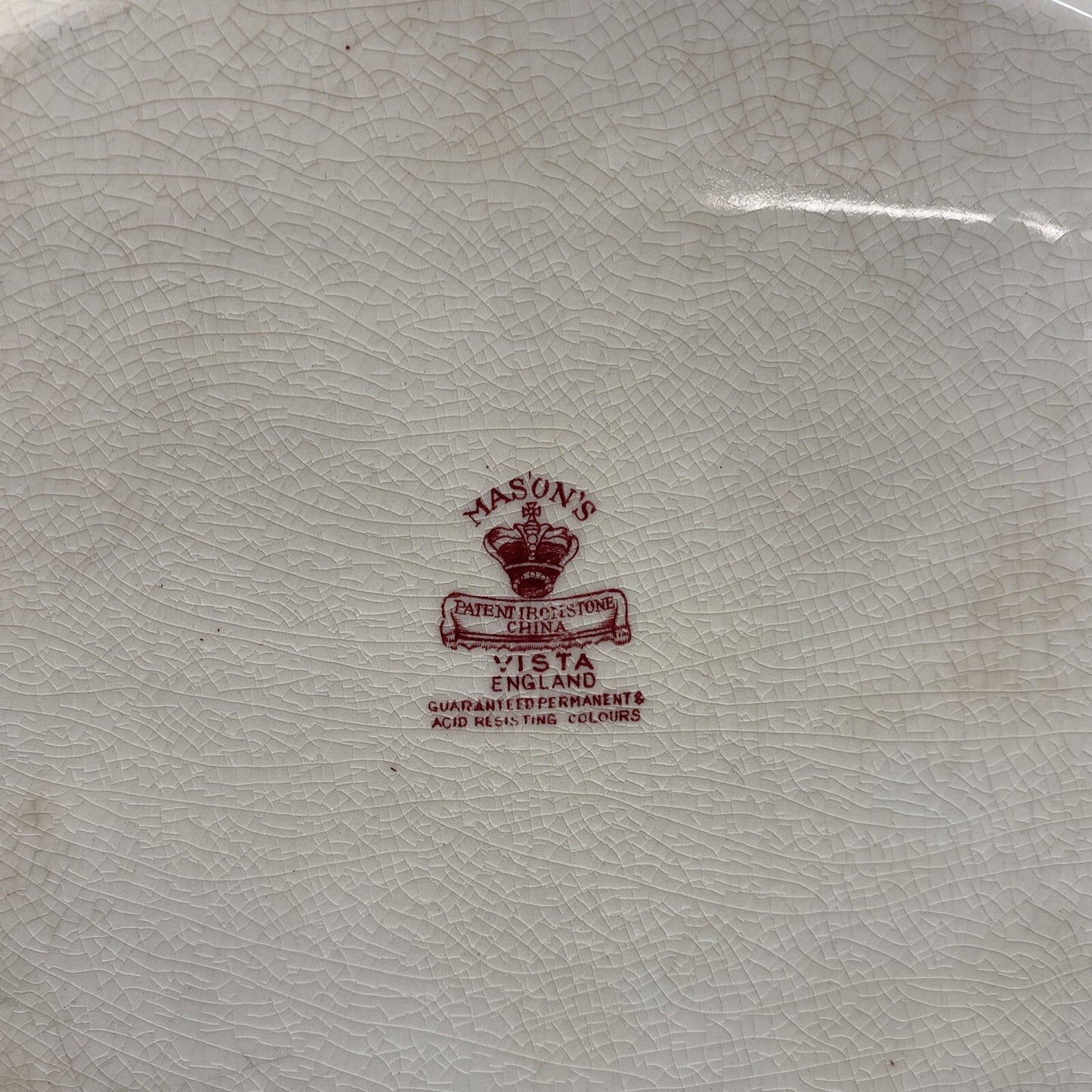 Mason's Vista Pink Oval Shaped 15 1/2" Serving Platter