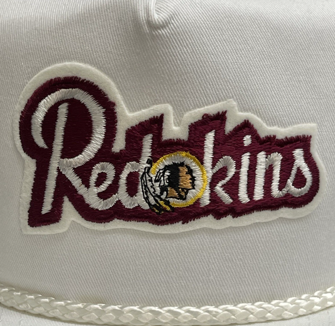 Vtg 100% Cotton NFL Washington Redskins Adjustable Snapback Canvas Hat