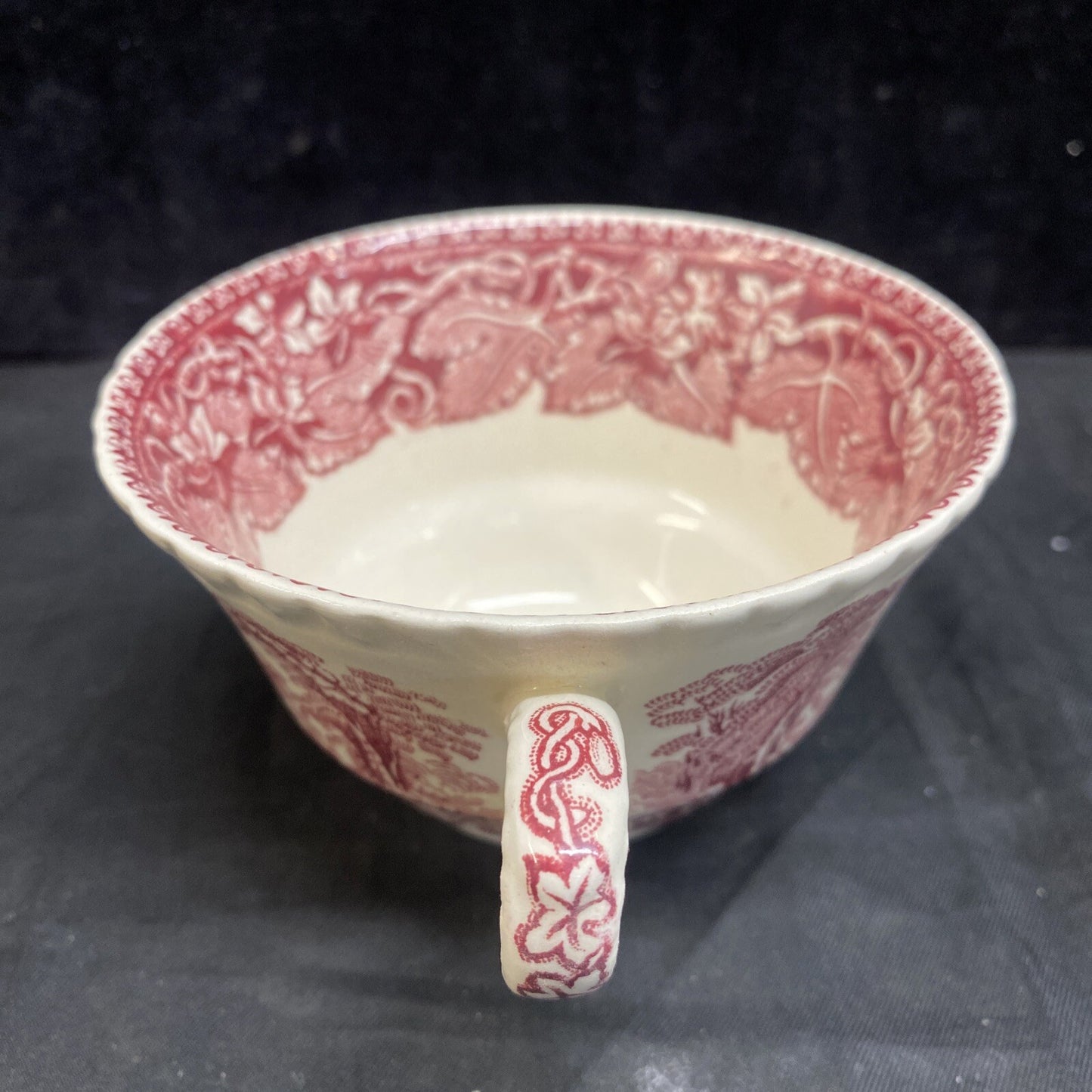 Mason's Vista Pink Flat Teacup & Saucer Set