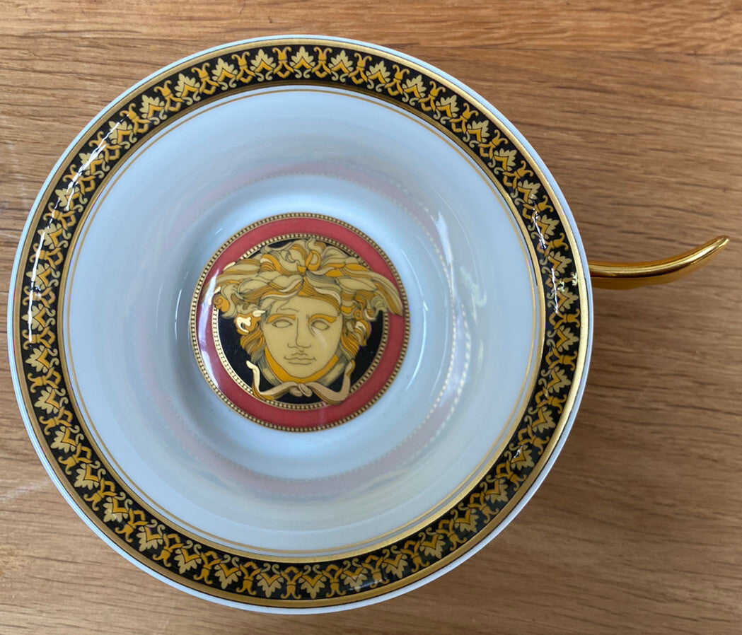 Rosenthal Versace "Medusa" Red Coffee Tea Cup & Saucer BH211
