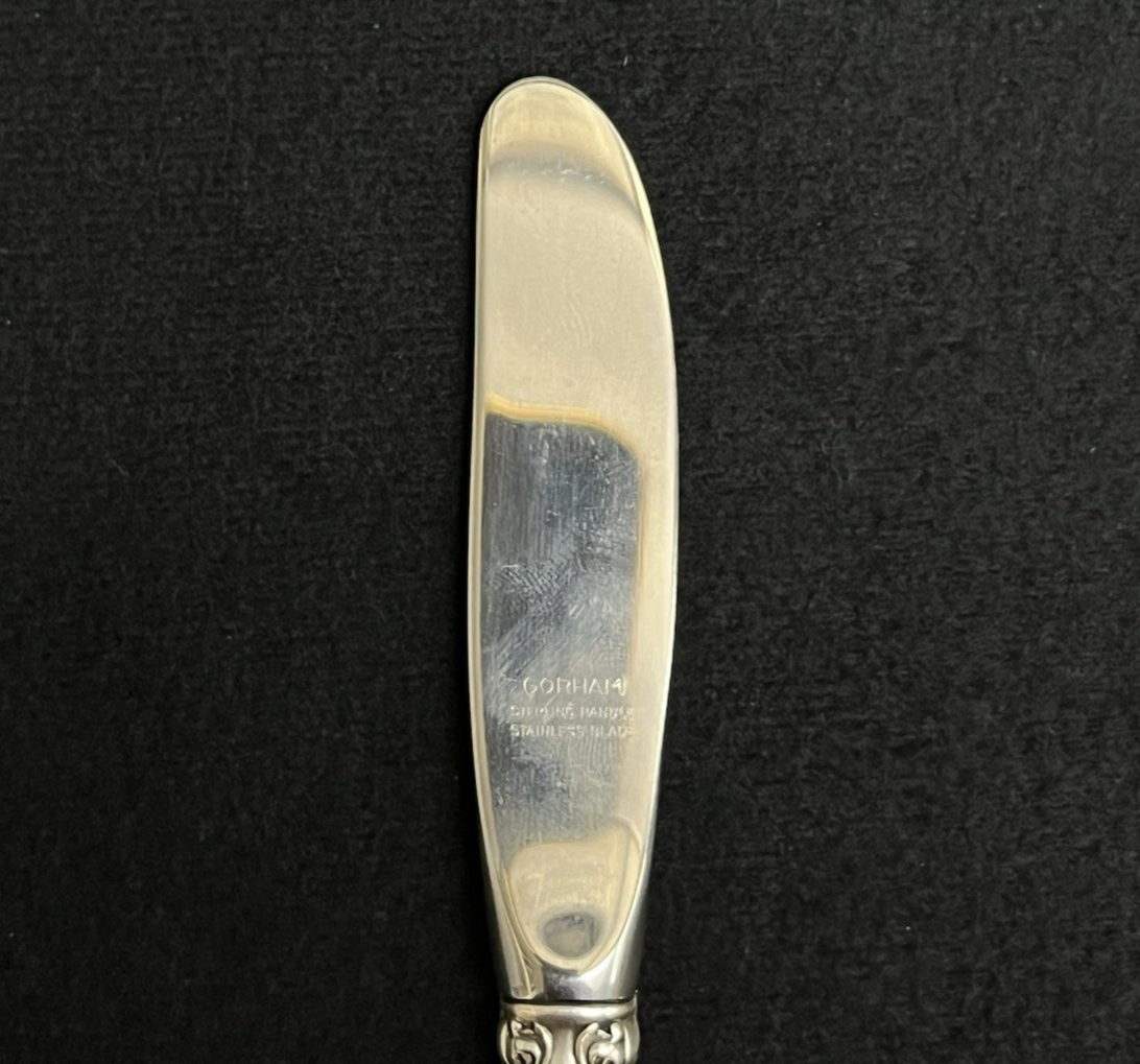 Melrose by Gorham 42.7g Sterling Modern Hollow Butter Spreader 6 1/4"Gorham Mark