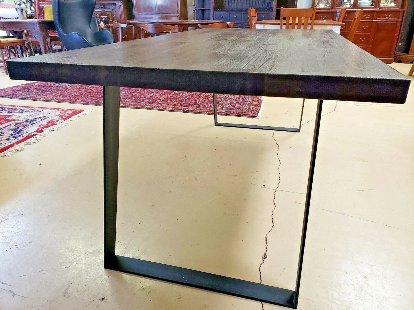 Urban Loft 78" Dining Table Dark Brown