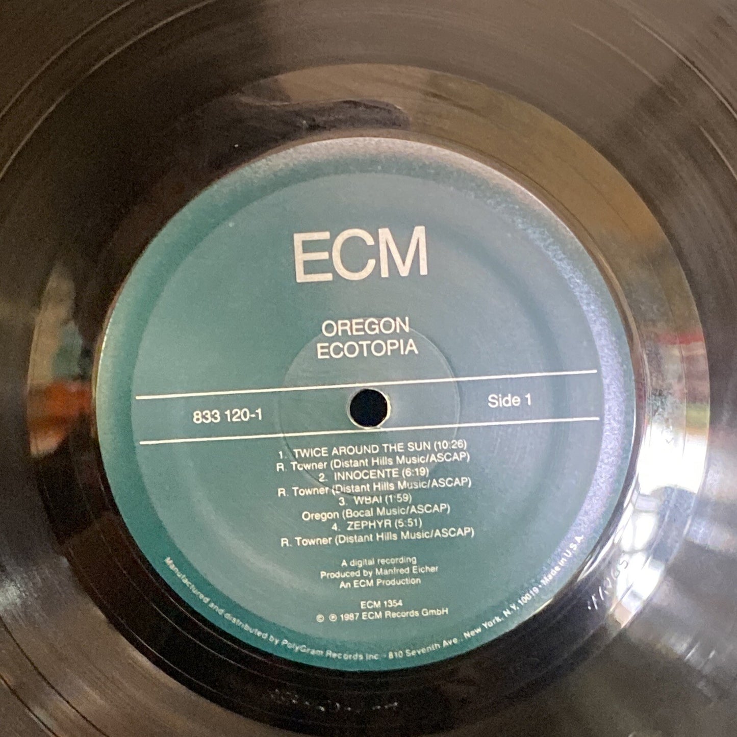 OREGON - ECOTOPIA ECM 833 120-1 Ralph Towner Glen Moore 1987 Germany NM/VG