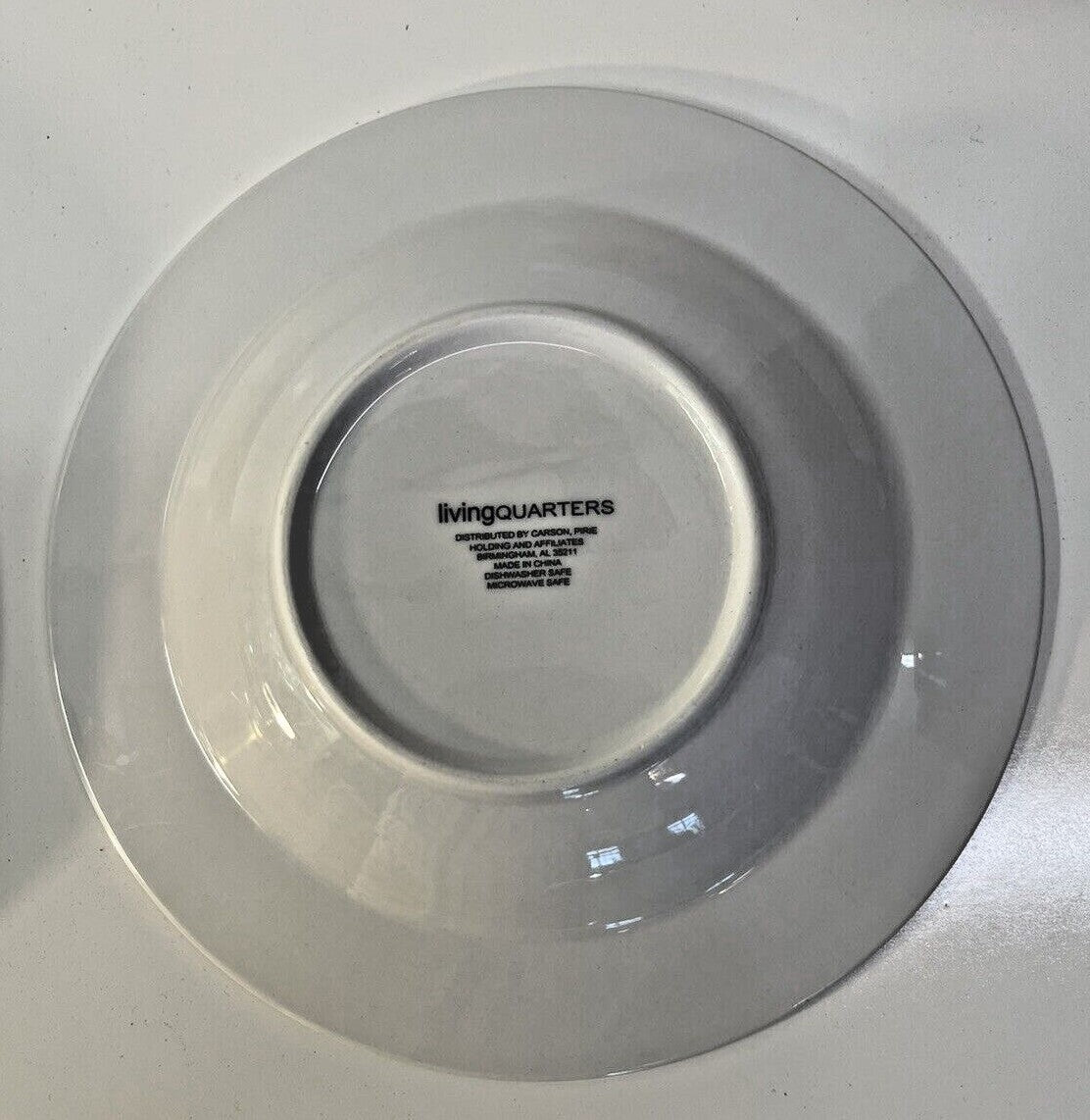 Set of 8 Livingquarters White Rim Soup Bowls, 9"  Free shipping