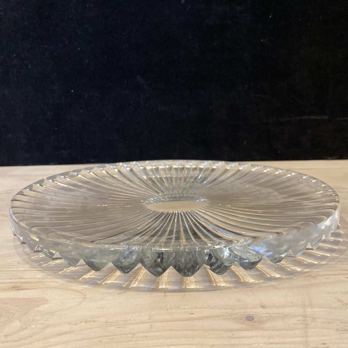 CJR Claus Josef Riedel LARGE AUSTRIAN CUT CRYSTAL Plate & Bowl