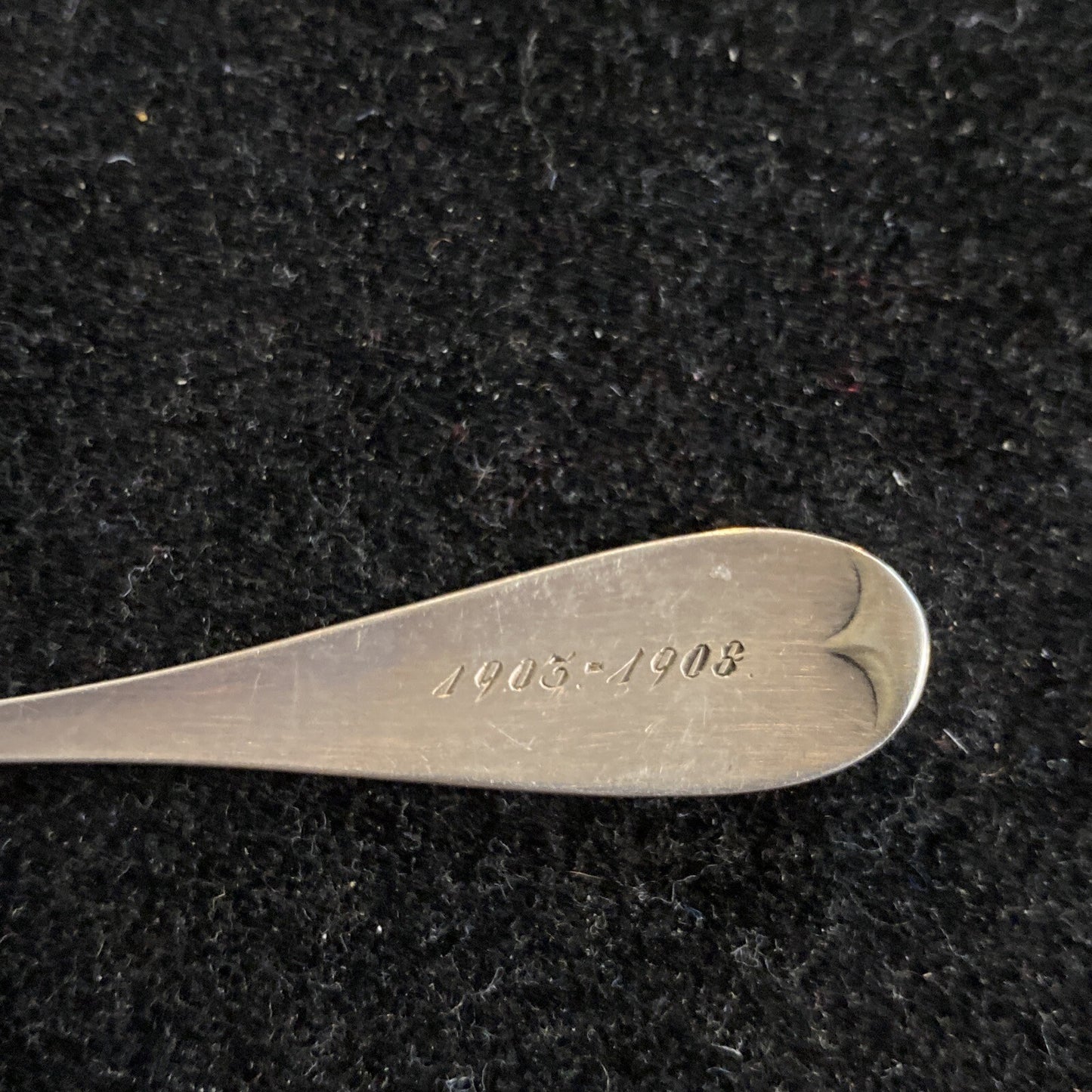 1903-1908 Rare pair National Sterling Co Sterling Salt Spoons Set of 2 Engraved