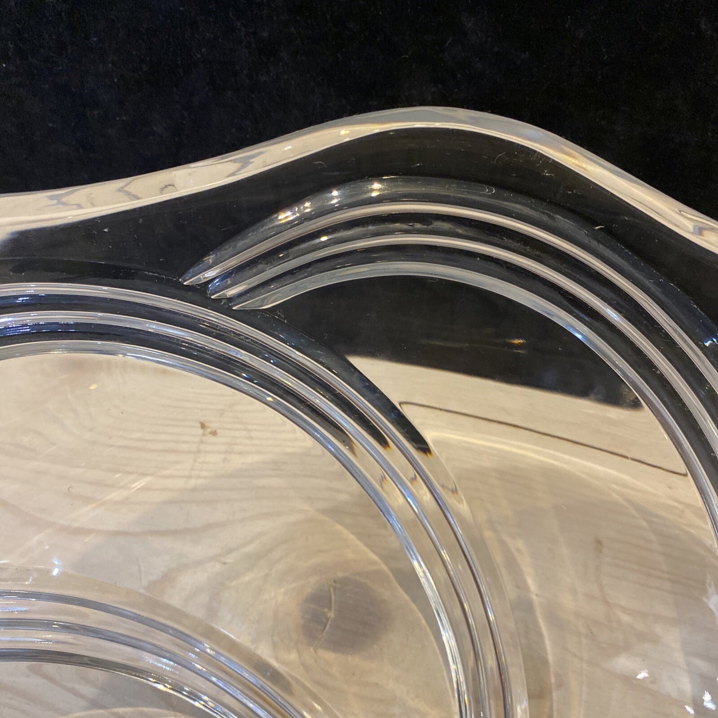 Riedel Clear Crystal Large Ribbed Serving Bowl Centerpiece 11.5"