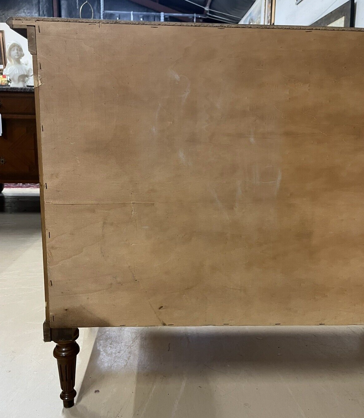 French Louis XVI Cherry Three Drawer Chest Of Drawers Brass Ormolu Pulls 43”