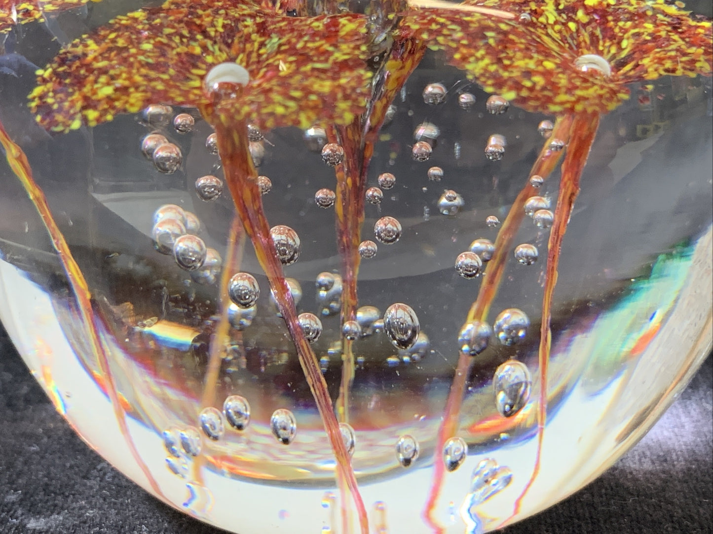 Vintage Millefiori Murano Style Pattern Paperweight Hand Blown Glass # 11