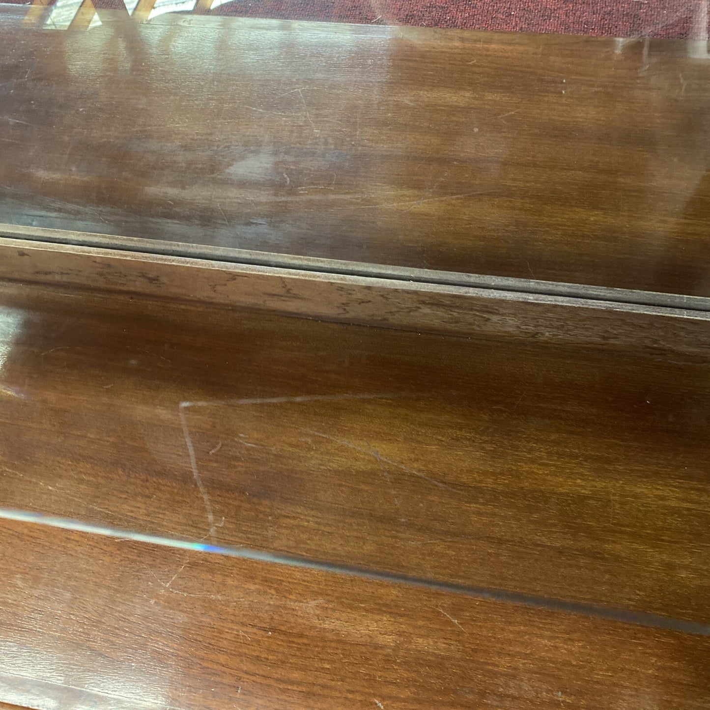 FRENCH MAHOGANY EMPIRE ENTRYWAY CONSOLE TABLE W/ MARBLE TOP