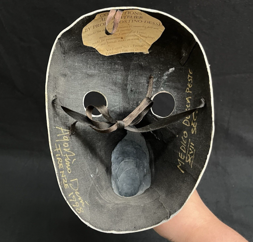 Set of 2 AGOSTINO DESSI & ALICE ATELIER ITALIAN PAPIER MACHE THEATER OPERA MASKS