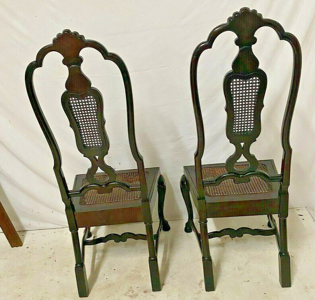 PAIR OF DUTCH BAROQUE-STYLE TALL BACK SIDE CHAIRS