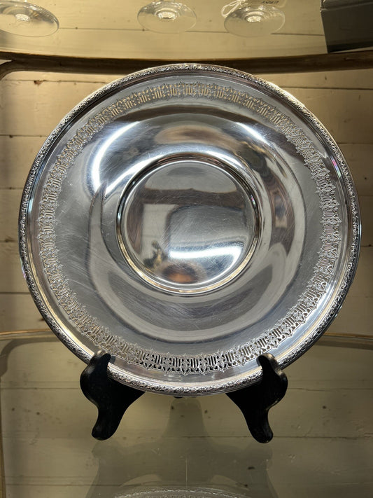 Sterling Silver .925 Plate 10"  Pierced Edge #8360  Baker Manchester Co 310 g NM