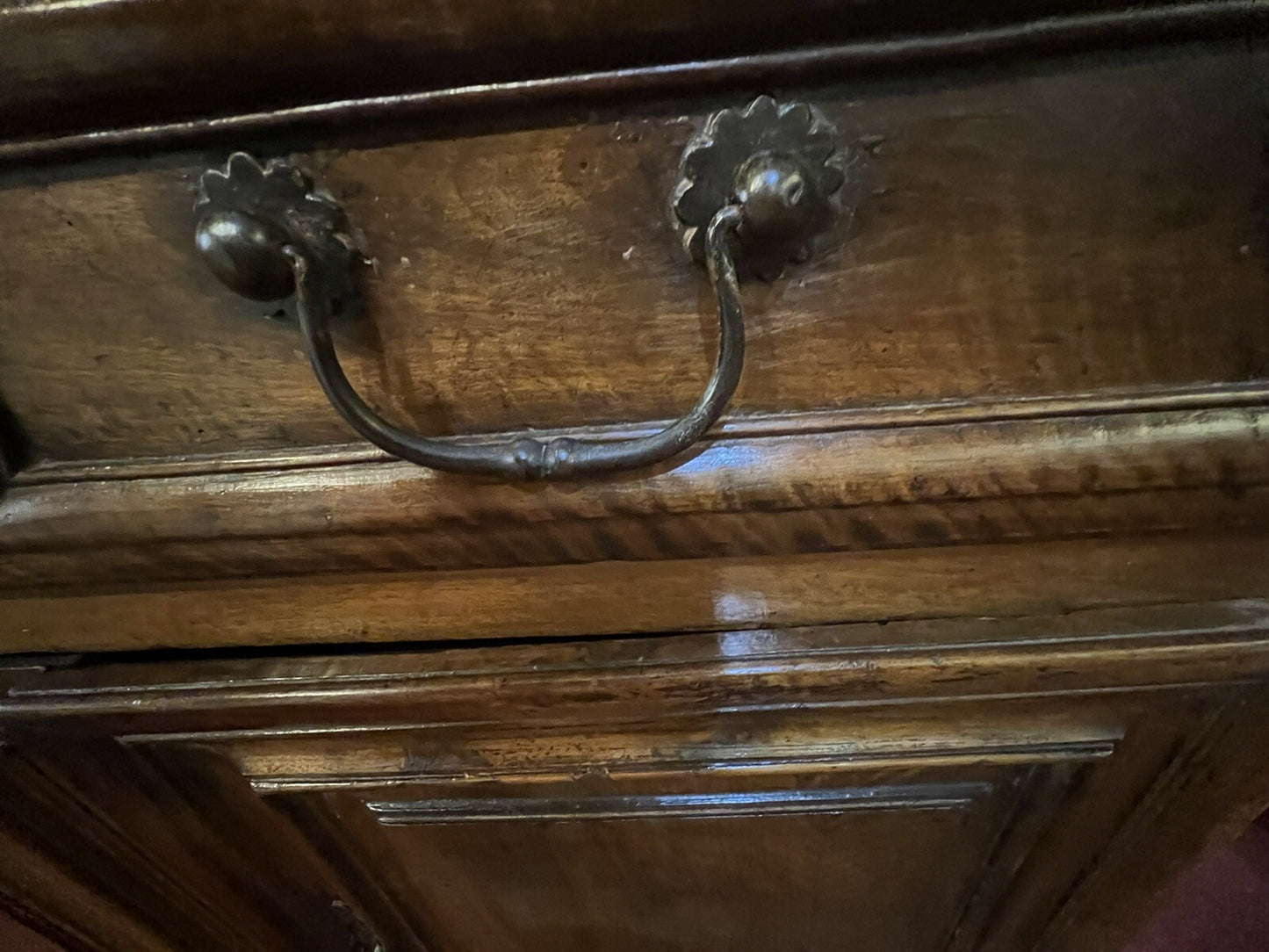 Antique French Oak Provincial Louis XV Chest Buffet Server Commode Sideboard