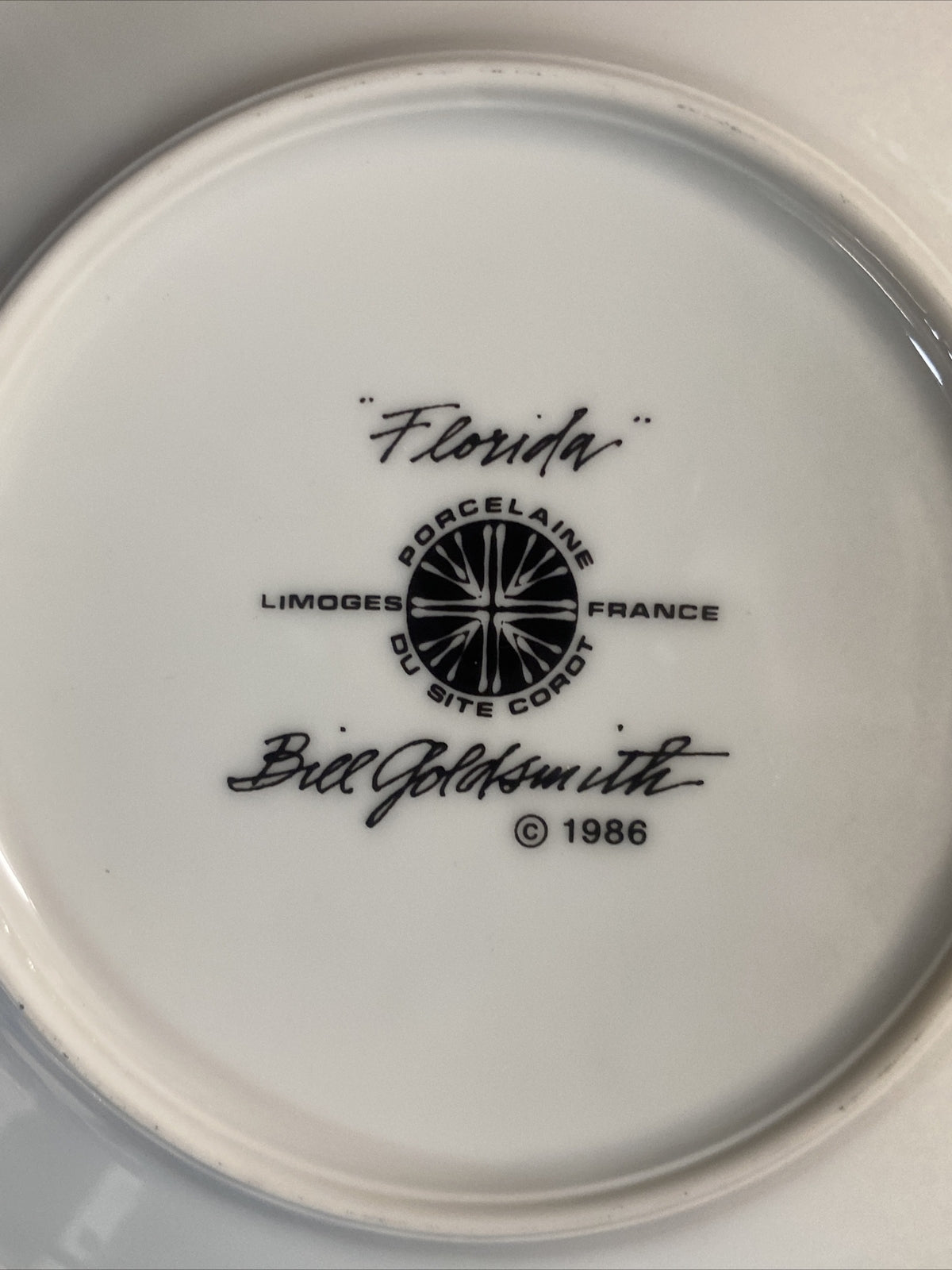 Bill Goldsmith “Florida” Limoge France Dish Set Of 4 BH183