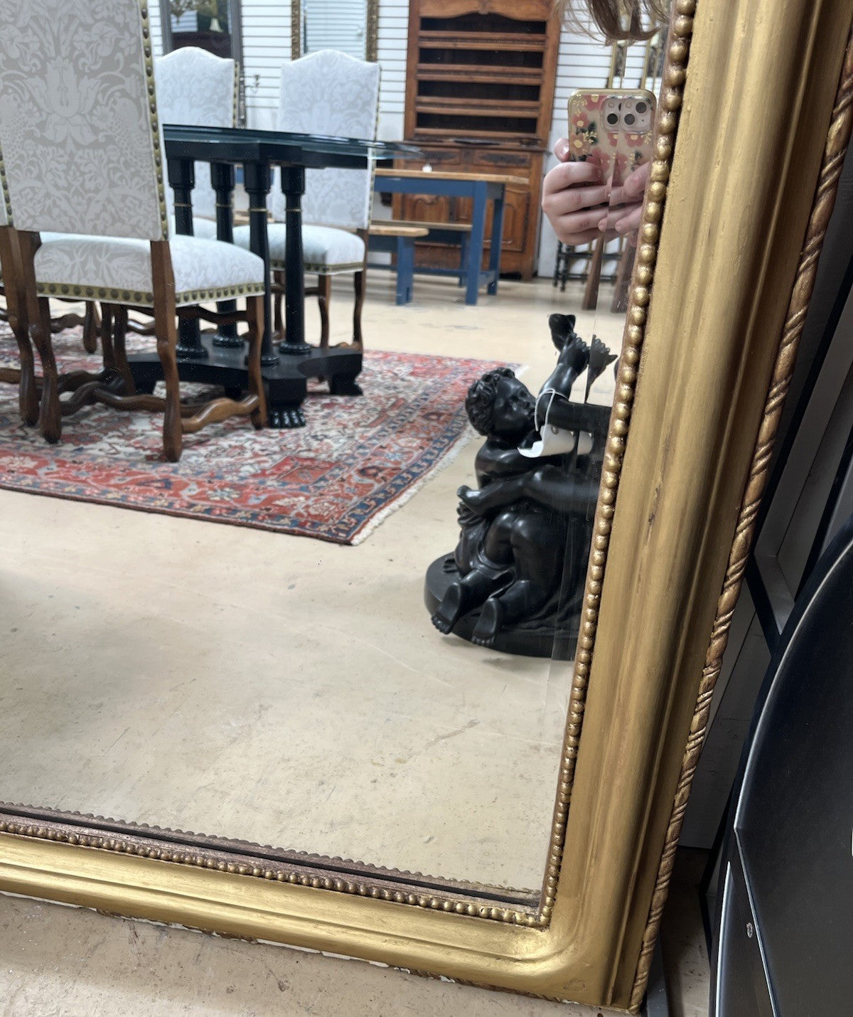 79" Tall French Louis Philippe Gold Framed Beveled Mirror 37.5” Wide #2