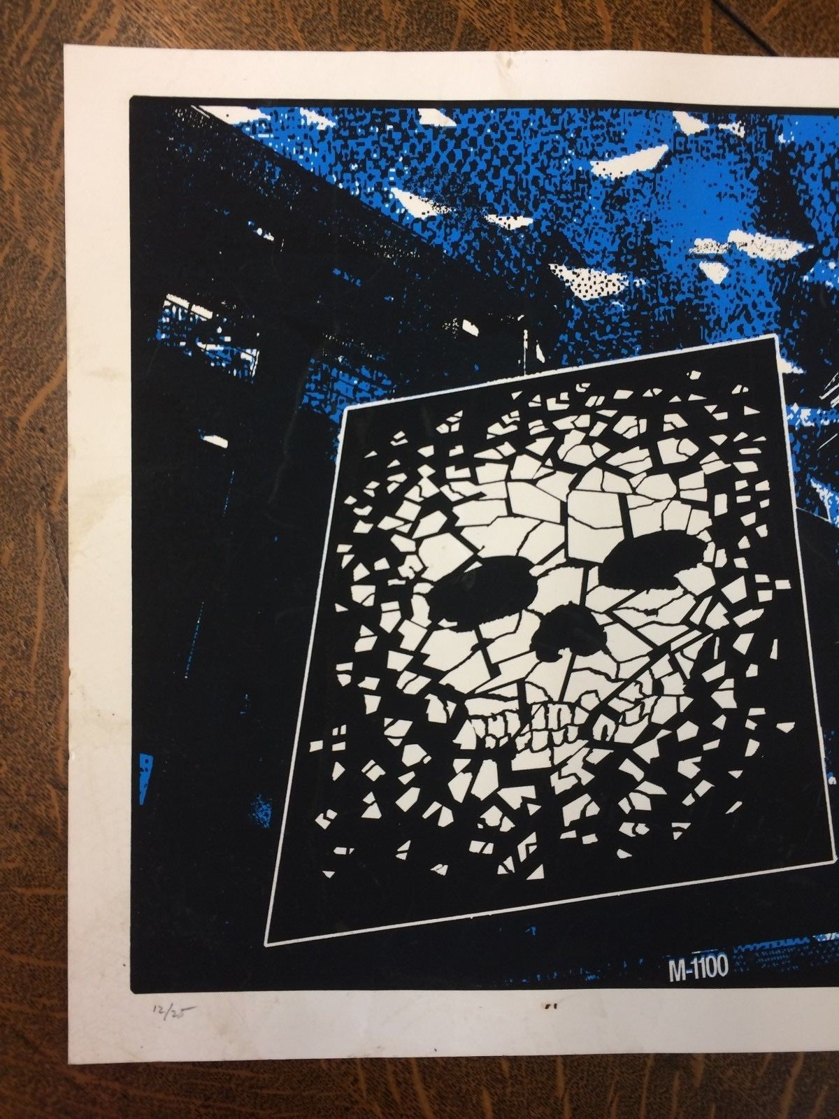 Bruce Horan "Skullboard" 16"x 20" Screen Print Signed 12 of 25 Limited Ed Skull