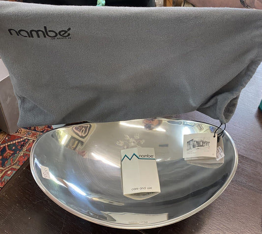 Vintage 1990 NAMBE 668 15-INCH Sculpture LAVA BOWL w/ original bag BH297