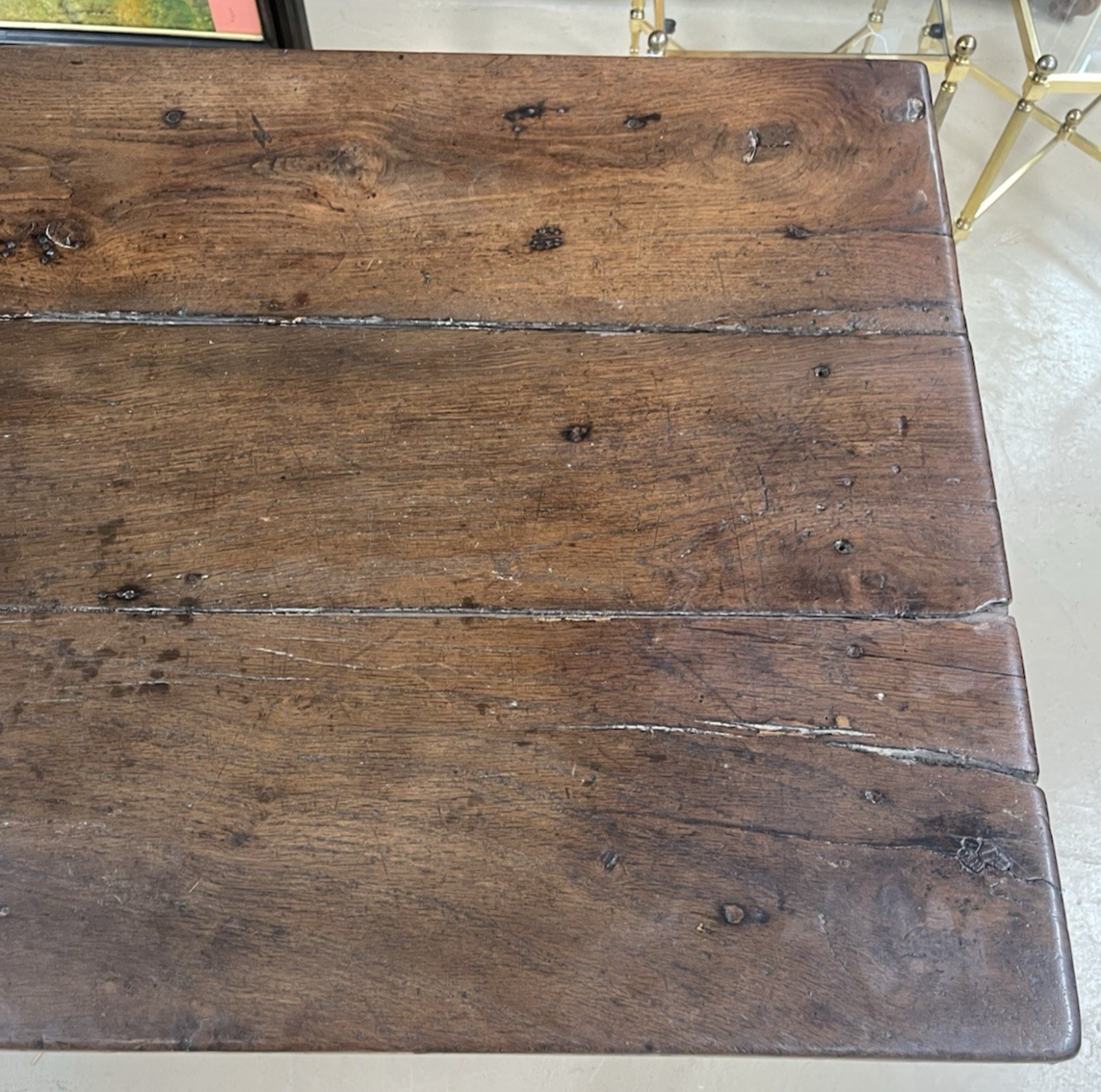 ANTIQUE FRENCH PROVINCIAL OAK RUSTIC FARMHOUSE SOFA DINING WORK TABLE