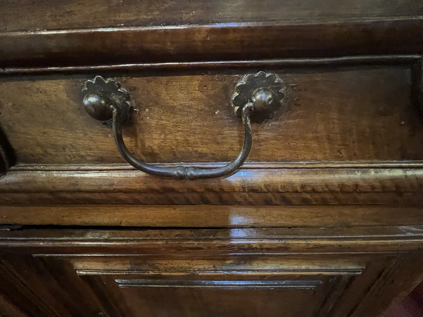 Antique French Oak Provincial Louis XV Chest Buffet Server Commode Sideboard