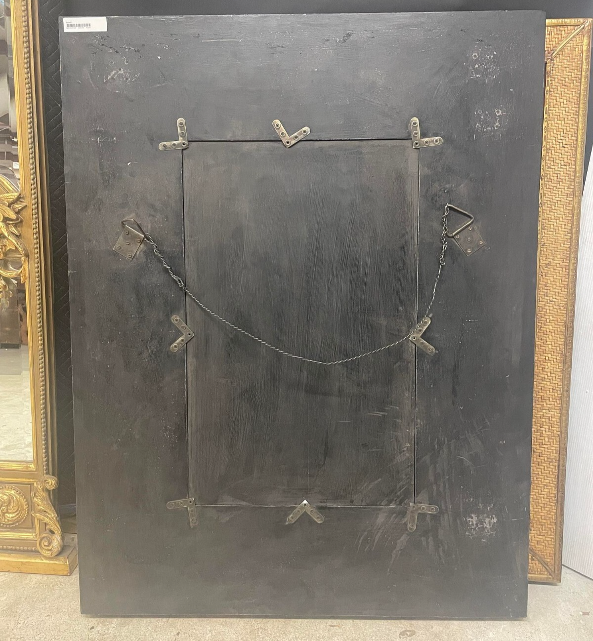 PAIR OF CARIBBEAN STYLE BAMBOO & WOVEN RATTAN FRAMED MIRRORS, 51" X 39.5"