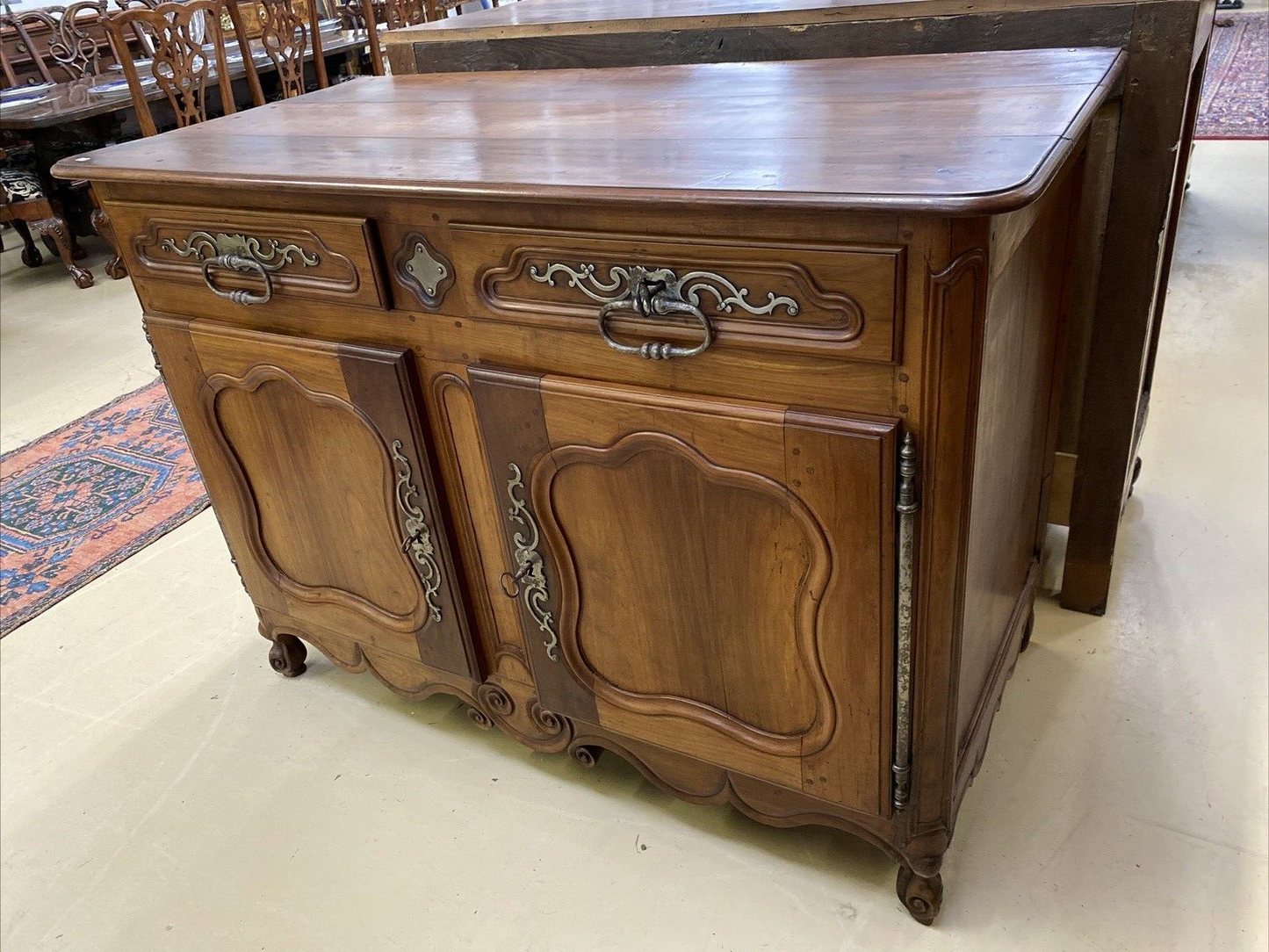 ANTIQUE FRENCH PROVINCIAL FRUITWOOD FARMHOUSE RUSTIC SIDEBOARD EARLY 1800's