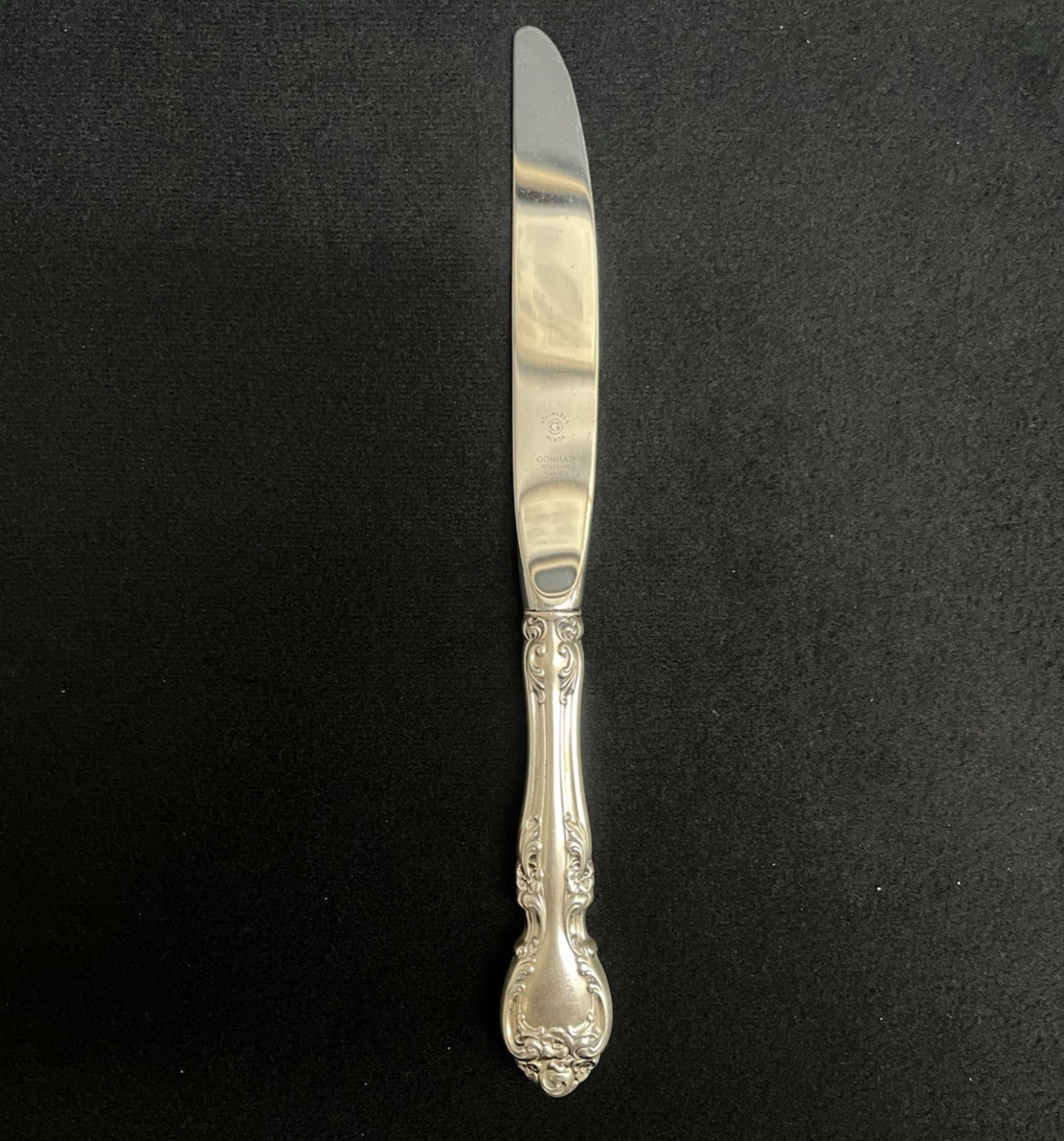 Melrose by Gorham 67.13g Sterling Place Size Knife 9 1/8 in "G" Gorham Mark