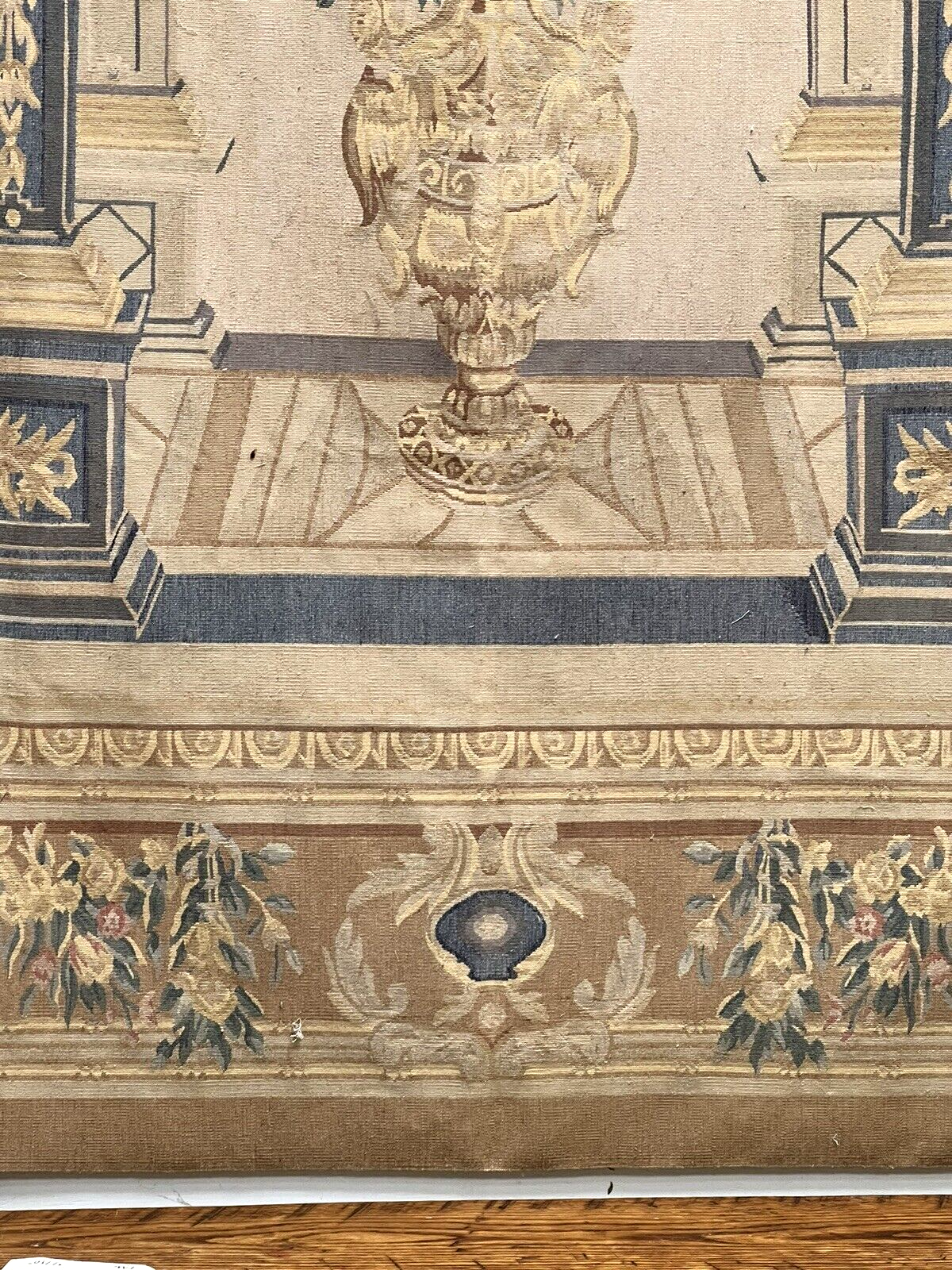 20th Century Aubusson Tapestry Wall Hanging  Hand Tied 9 ft x 6 ft