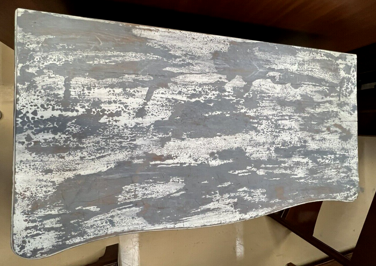 Antique French Painted Louis XV Provincial Serpentine Chest of Drawers Commode