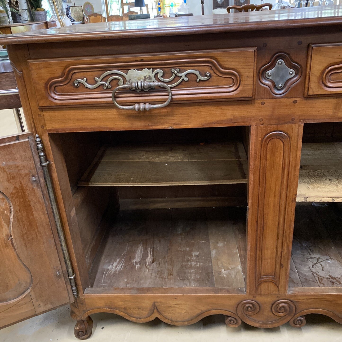 Antique French Provincial Louis XV Fruitwood Chest of Drawers Commode Sideboard
