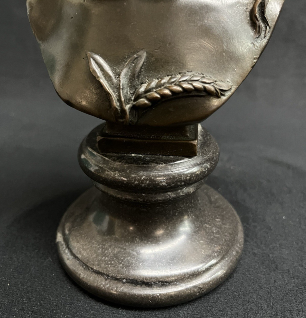 A. Carrier Belleuse European Bronze Bust on Marble Base Victorian Woman