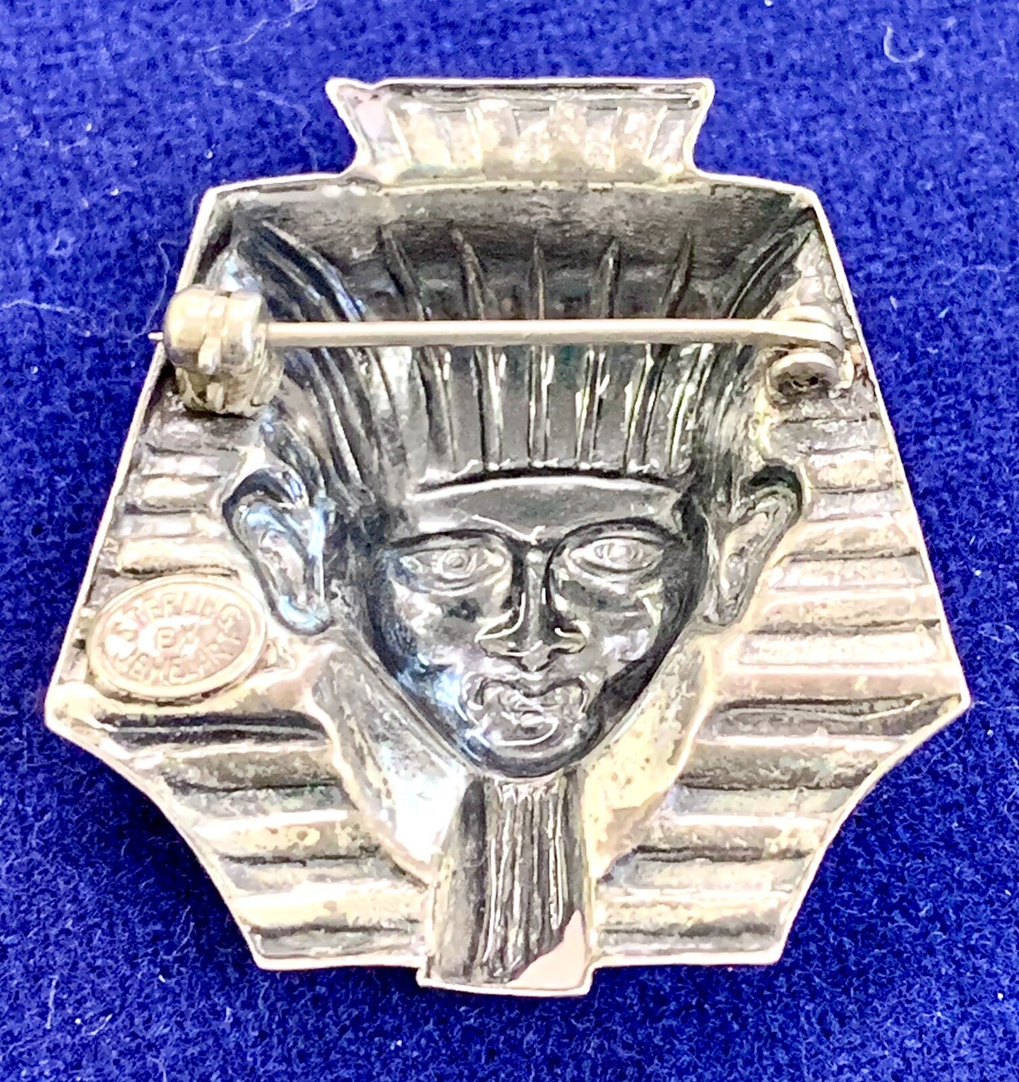 Vtg Signed Jewelart Sterling Silver Figural King Tut Pin Brooch 3D RARE $175Etsy