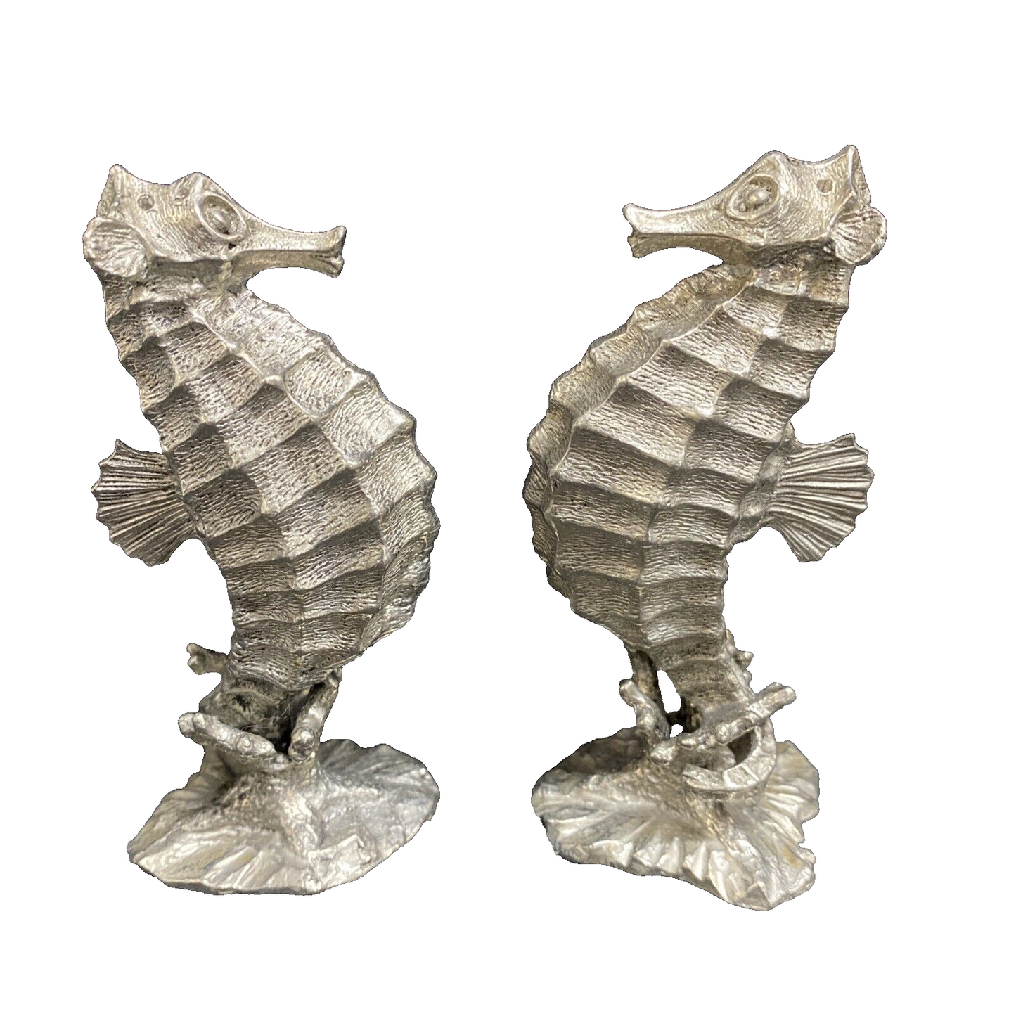 Pair of Pewter Seahorse Salt & Pepper Shakers by Vagabond House MSRP $75