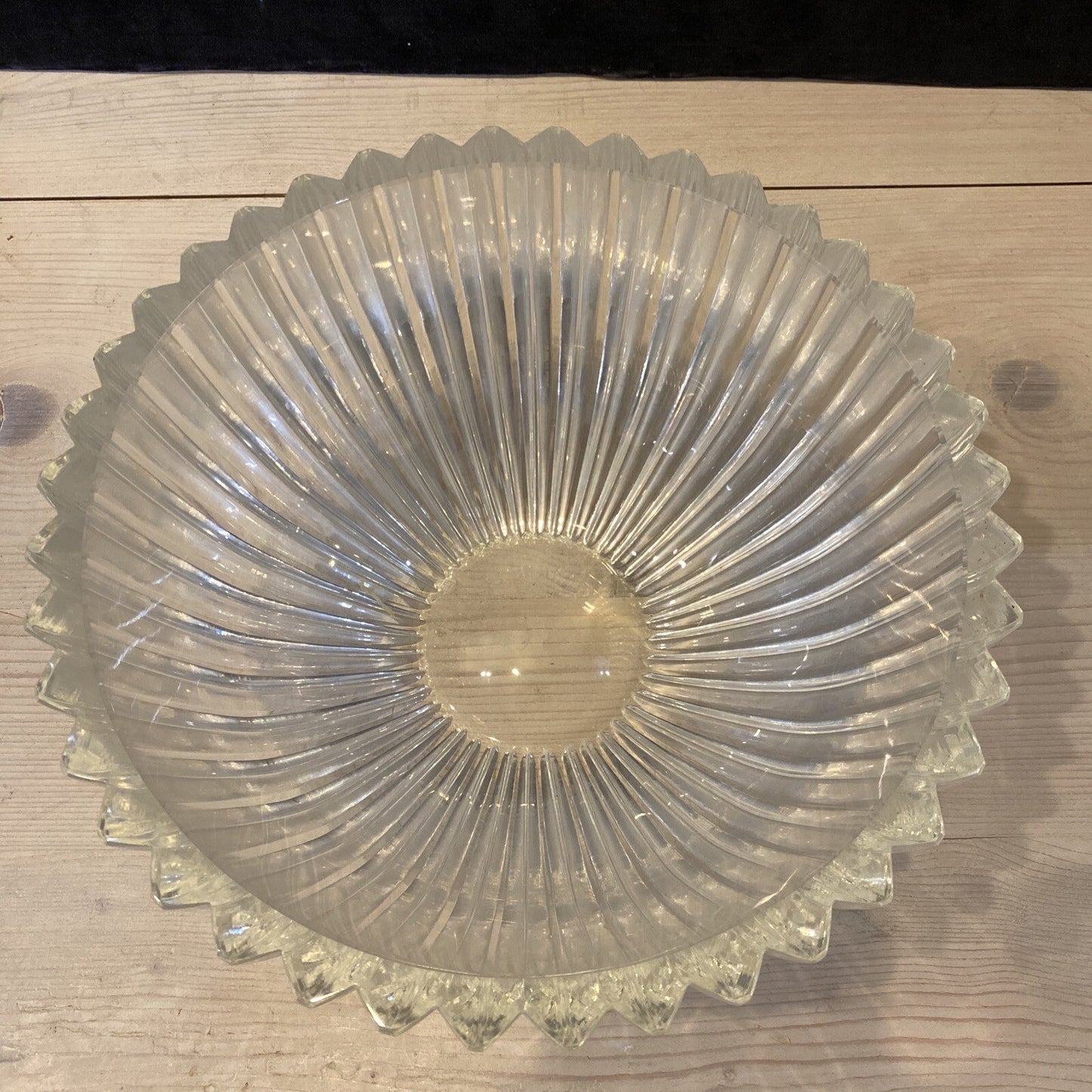 CJR Claus Josef Riedel LARGE AUSTRIAN CUT CRYSTAL Plate & Bowl