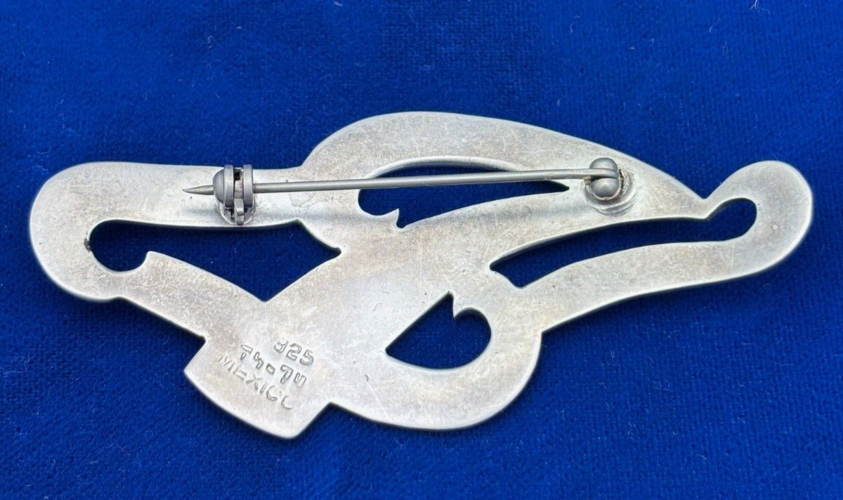 Mexico Sterling Silver 925 Abstract Brooch Taxco