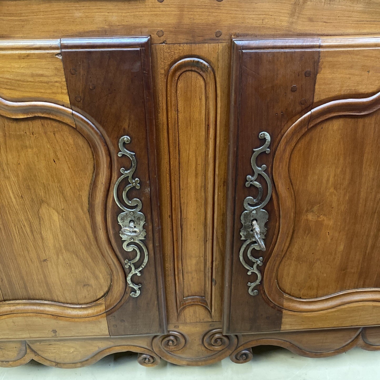 Antique French Provincial Louis XV Fruitwood Chest of Drawers Commode Sideboard